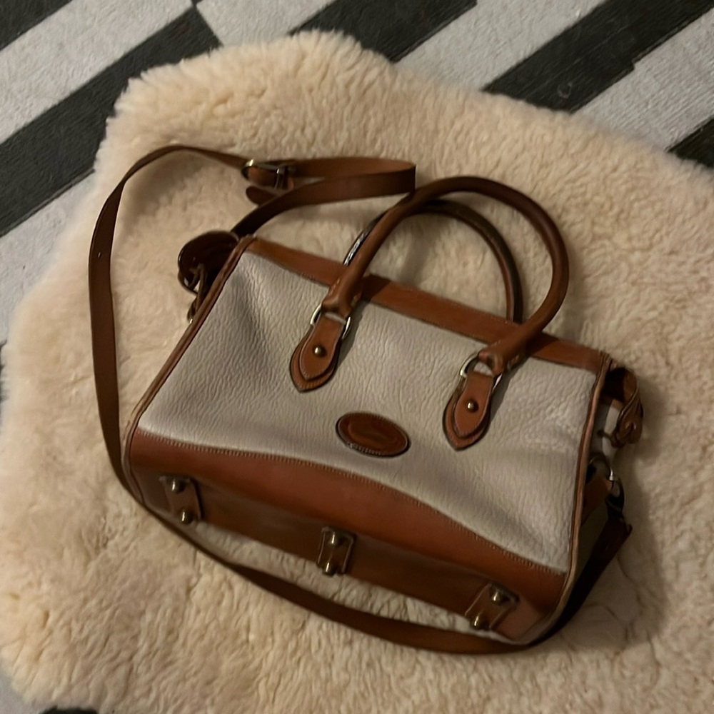 Dooney & Bourke Tan and Cream Crossbody Bag